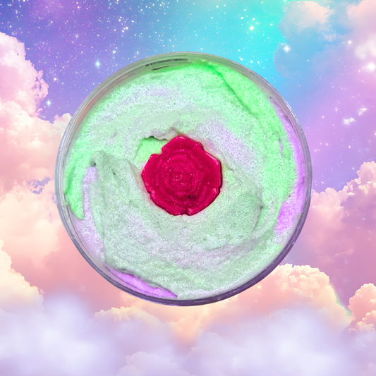 Flower Witch Whipped Sugar Scrub-witchy skincare-magical bath-spring-floral-selfcare-fantasy