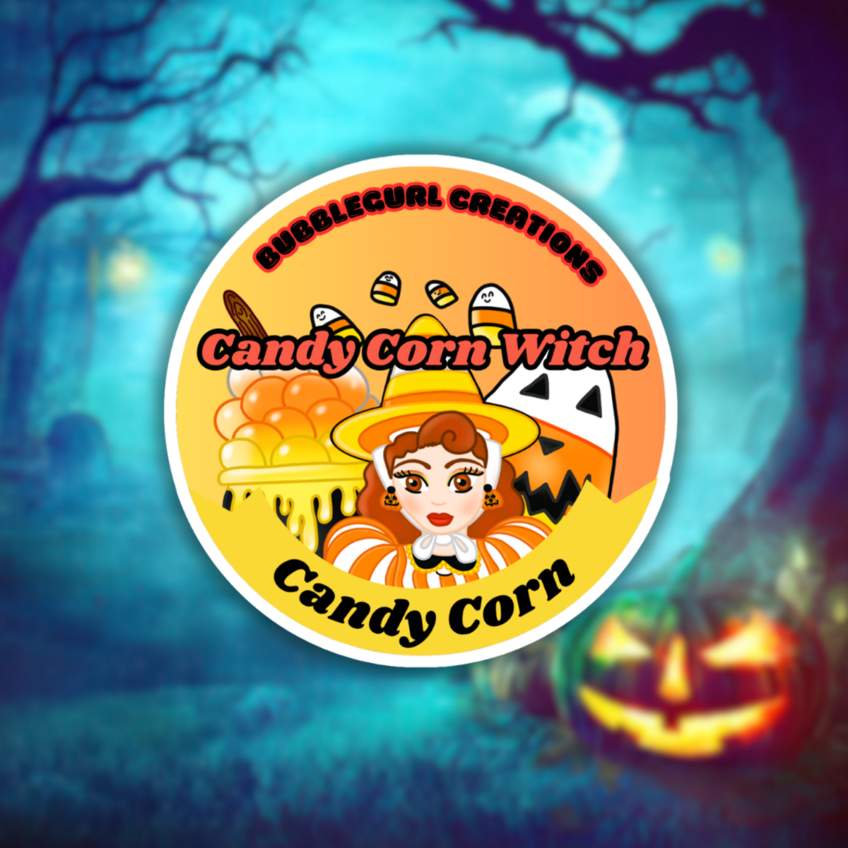 Candy Corn Witch whipped sugar scrub-witch-candy-halloween-magic-fantasy-gift ideas-party favors