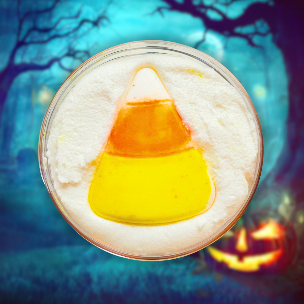 Candy Corn Witch whipped sugar scrub-witch-candy-halloween-magic-fantasy-gift ideas-party favors