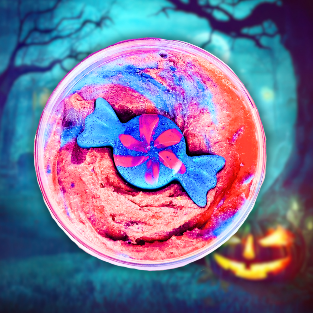 Spooky trick or treater whipped sugar scrub-halloween-ghost-candy-fantasy-party favors-gift ideas