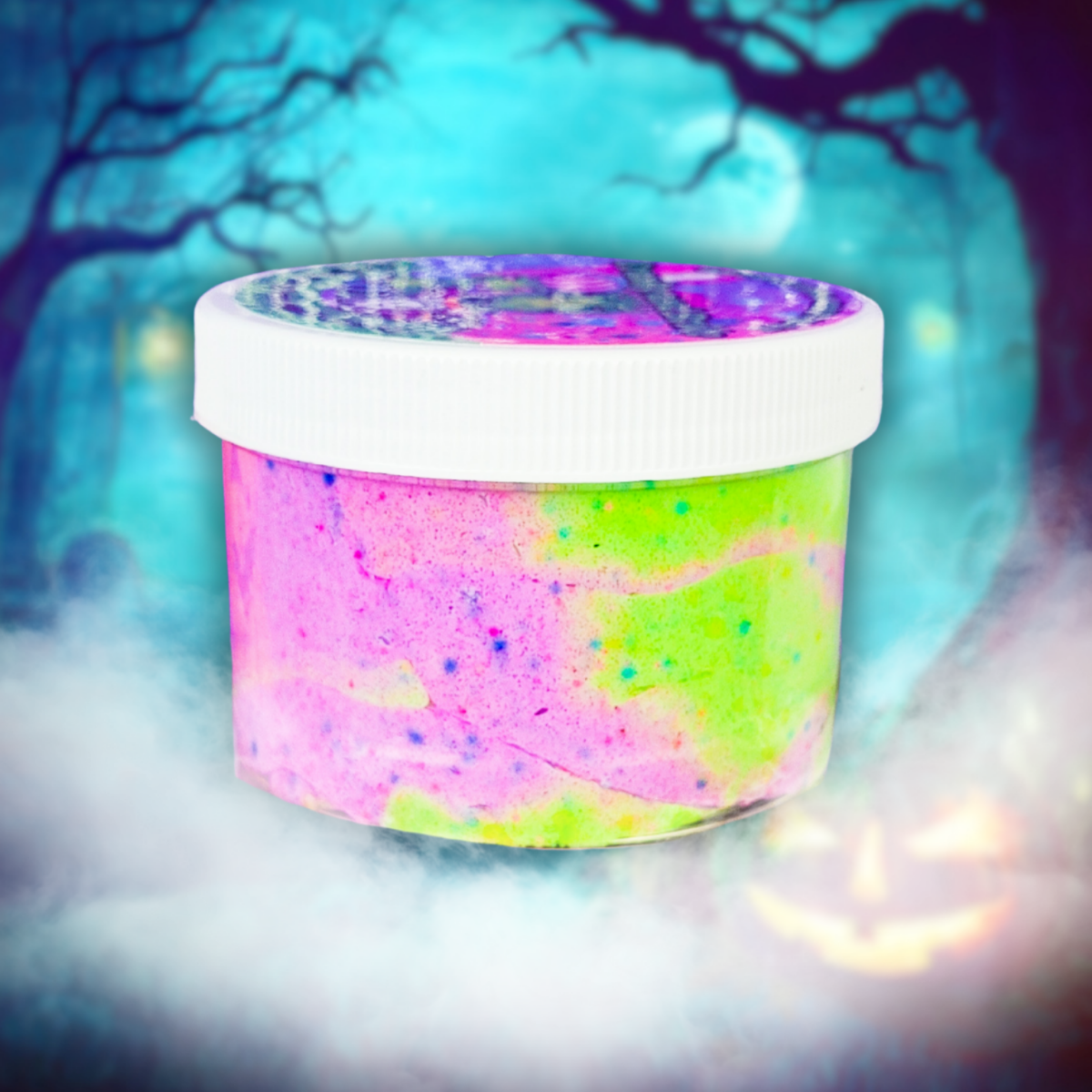 Franky and bride whipped sugar scrub-Frankenstein-monster-spooky-halloween-skincare-gift ideas-party favors