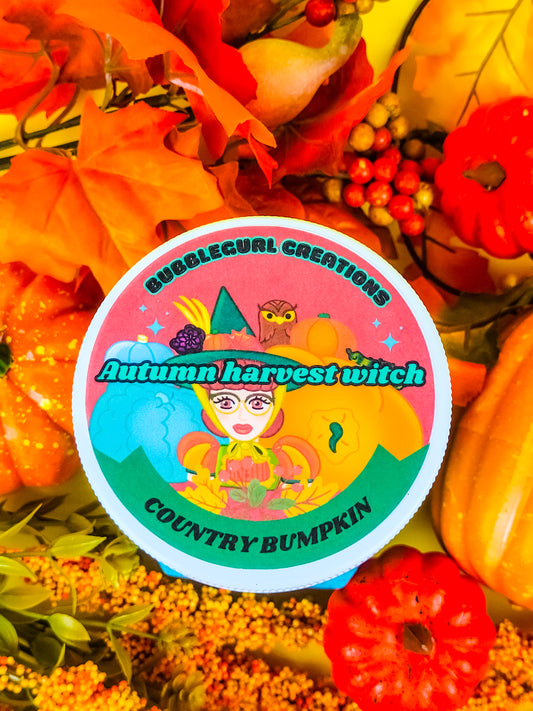 Autumn harvest witch whipped sugar scrub-fall-pumpkin patch-gift ideas-party favors-witches-cottage core