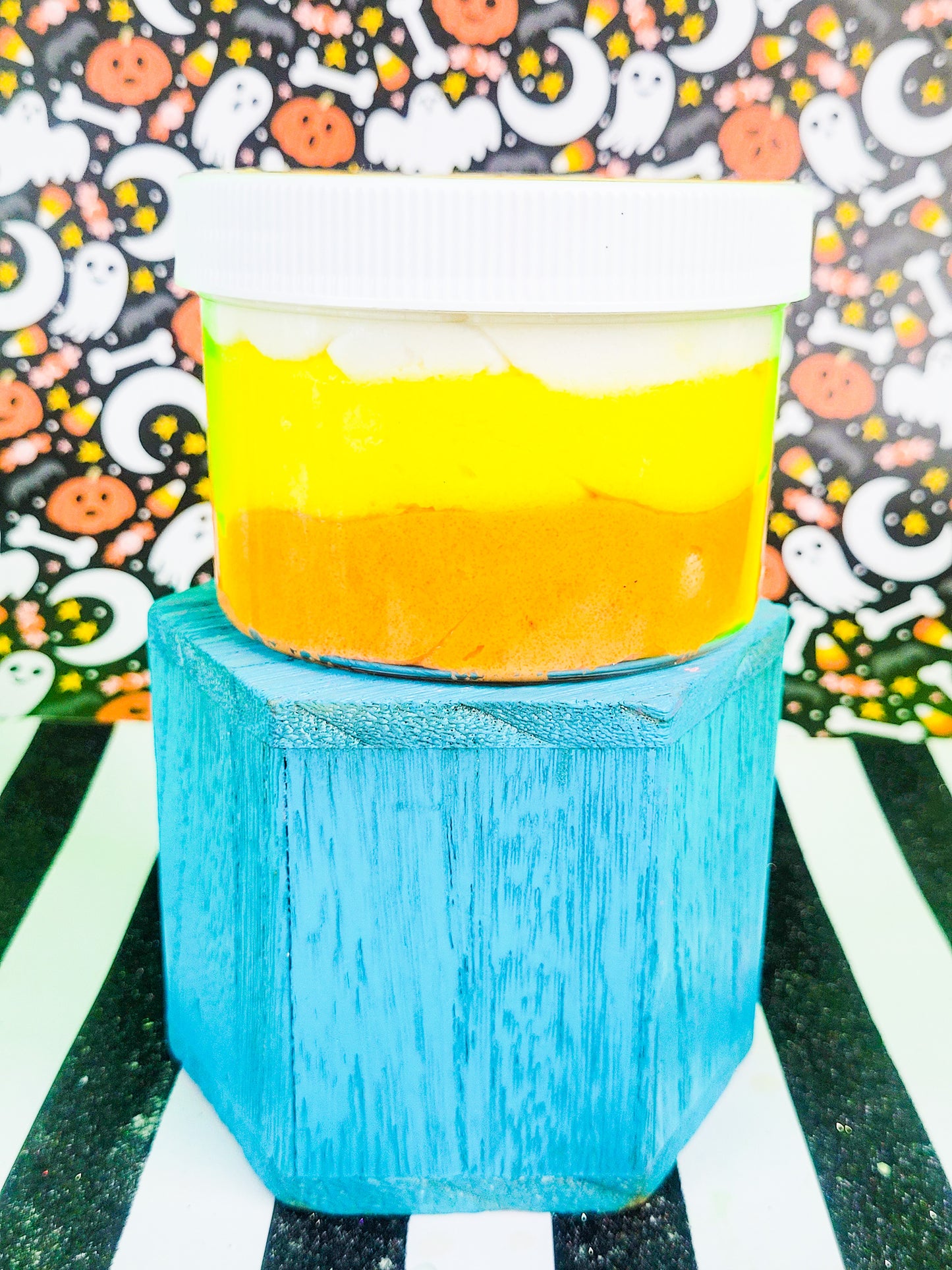 Candy Corn Witch whipped sugar scrub-witch-candy-halloween-magic-fantasy-gift ideas-party favors